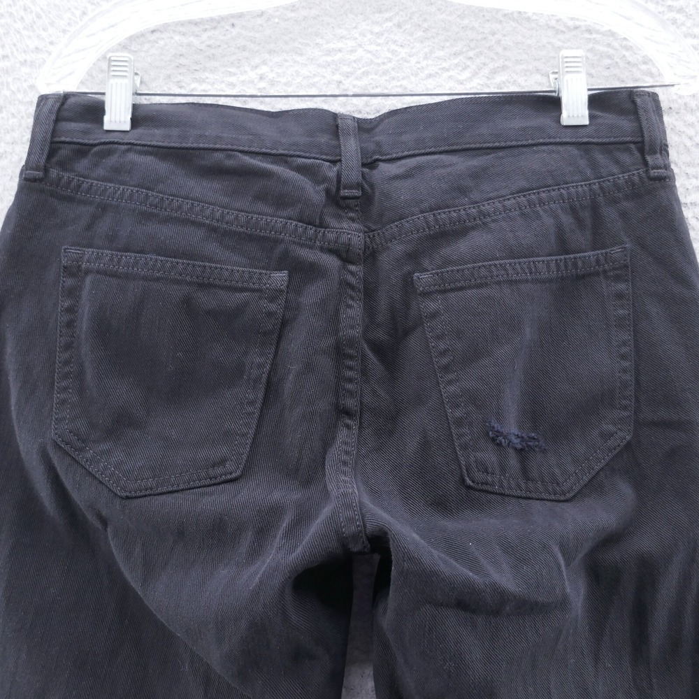 Gap‎ Girlfriend Jeans 28 Tall Black Womens Distressed Ripped Denim NEW - Picture 4 of 16